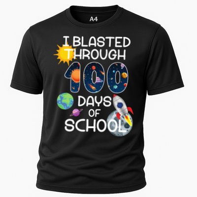 I Blasted Through 100 Days Of School Galaxy Performance Shirt