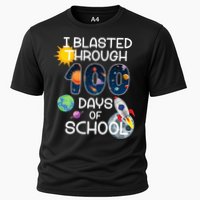 I Blasted Through 100 Days Of School Galaxy Cooling Performance Crew T-Shirt