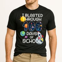 I Blasted Through 100 Days Of School Galaxy Cooling Performance Crew T-Shirt