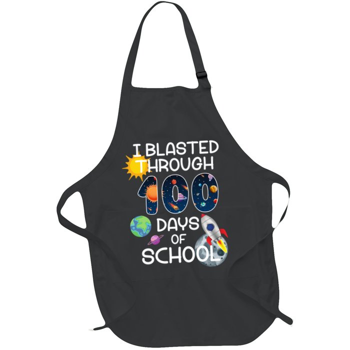 I Blasted Through 100 Days Of School Galaxy Apron