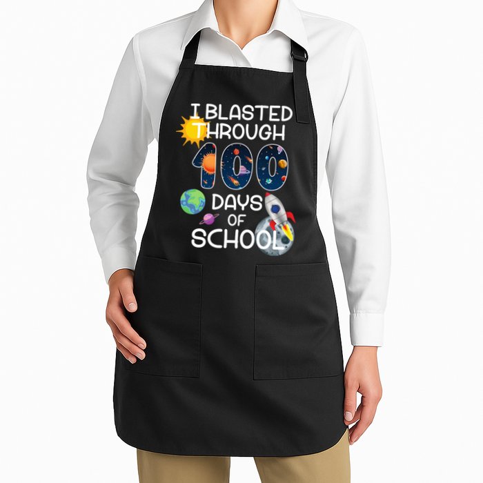 I Blasted Through 100 Days Of School Galaxy Apron