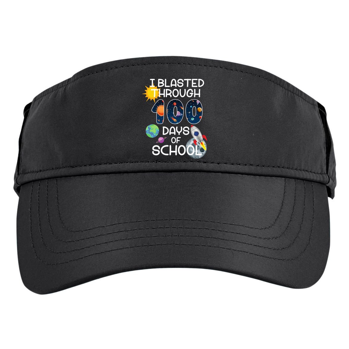 I Blasted Through 100 Days Of School Galaxy Adult Drive Performance Visor