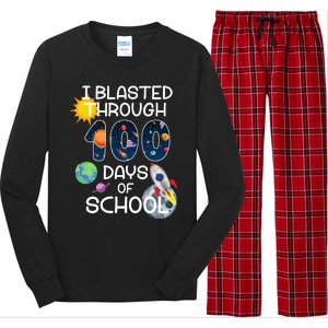 I Blasted Through 100 Days Of School Galaxy Long Sleeve Pajama Set