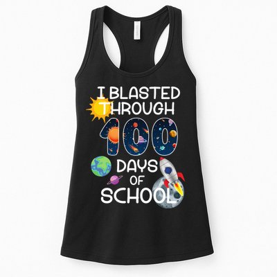 I Blasted Through 100 Days Of School Galaxy Womens Tank Top