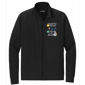 I Blasted Through 100 Days Of School Galaxy Stretch Full-Zip Cadet Jacket