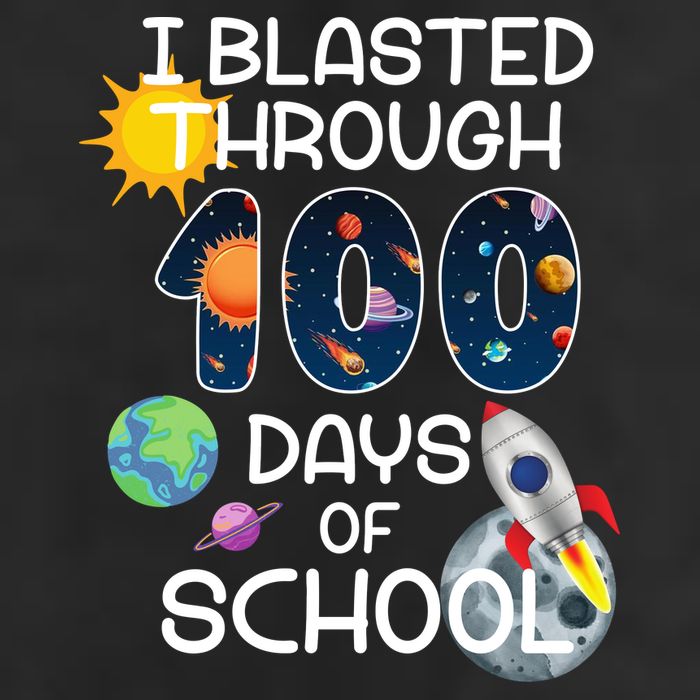 I Blasted Through 100 Days Of School Galaxy Golf Towel