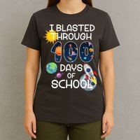 I Blasted Through 100 Days Of School Galaxy T-Shirt