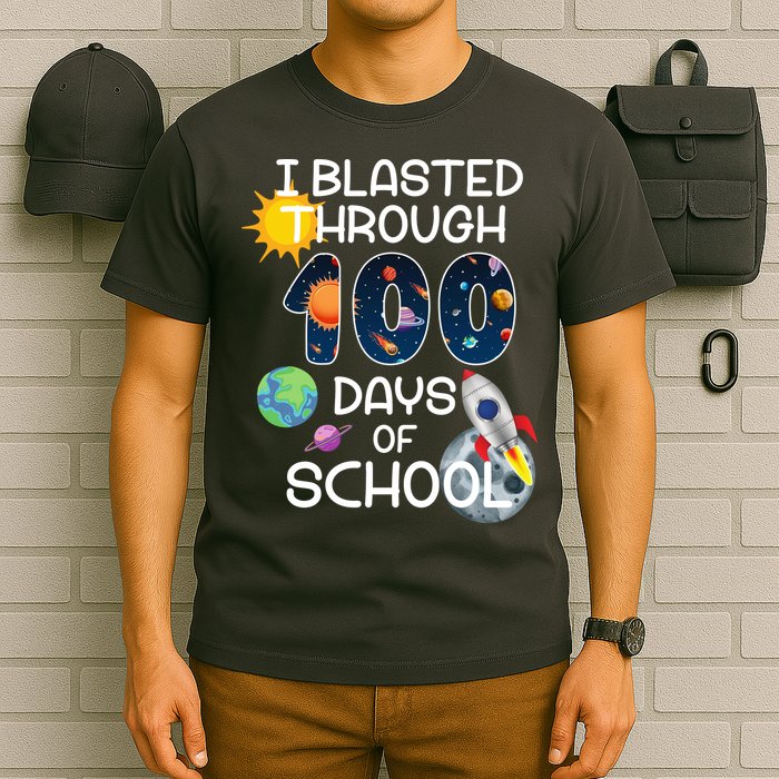 I Blasted Through 100 Days Of School Galaxy T-Shirt