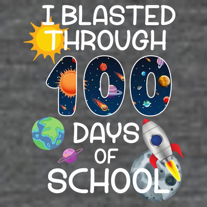 I Blasted Through 100 Days Of School Galaxy T-Shirt