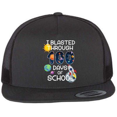 I Blasted Through 100 Days Of School Galaxy Flatbill Hat