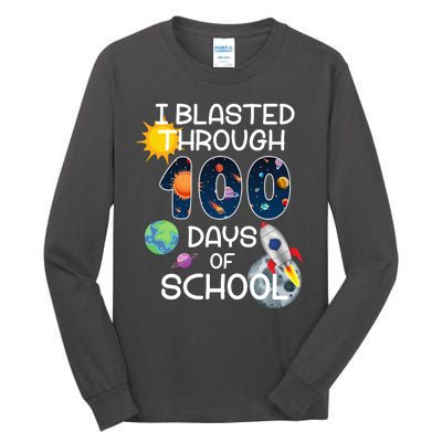 I Blasted Through 100 Days Of School Galaxy Tall Long Sleeve T-Shirt