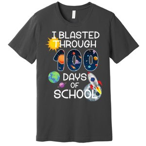 I Blasted Through 100 Days Of School Galaxy Premium T-Shirt