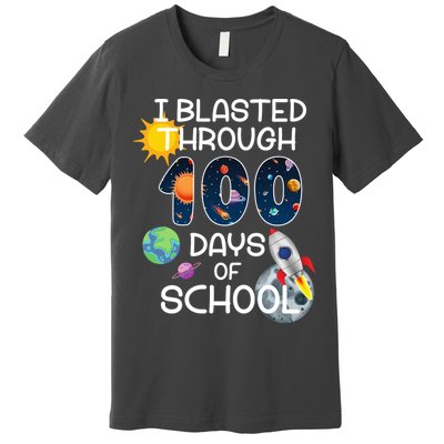I Blasted Through 100 Days Of School Galaxy Premium T-Shirt