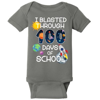I Blasted Through 100 Days Of School Galaxy Baby Bodysuit
