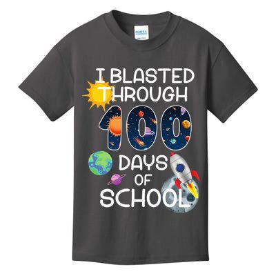 I Blasted Through 100 Days Of School Galaxy Kids T-Shirt
