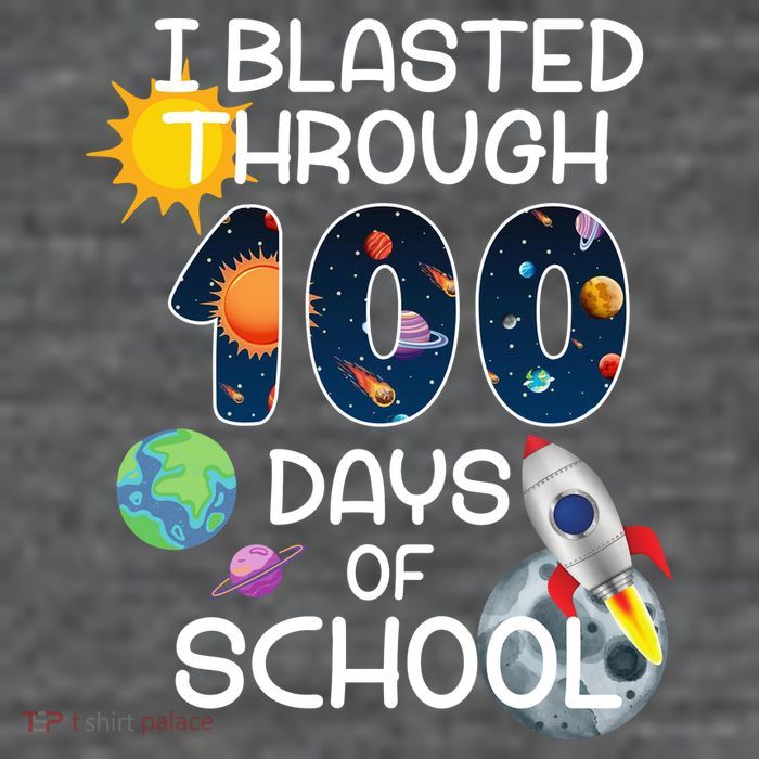 I Blasted Through 100 Days Of School Galaxy Kids T-Shirt