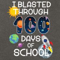I Blasted Through 100 Days Of School Galaxy Cotton Canvas Backpack