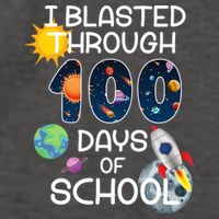 I Blasted Through 100 Days Of School Galaxy Vector Backpack