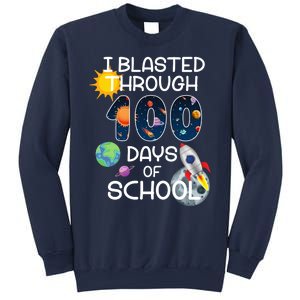 I Blasted Through 100 Days Of School Galaxy Sweatshirt