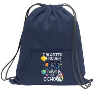 I Blasted Through 100 Days Of School Galaxy Sweatshirt Cinch Pack Bag