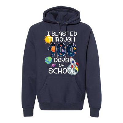 I Blasted Through 100 Days Of School Galaxy Premium Hoodie