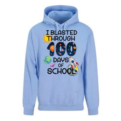 I Blasted Through 100 Days Of School Galaxy Unisex Surf Hoodie