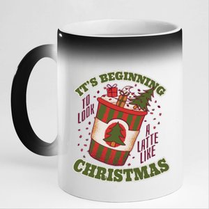 It's Beginning To Look A Latte Like Christmas Caffeine Lover 11oz Black Color Changing Mug