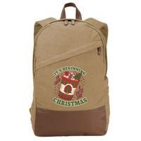 It's Beginning To Look A Latte Like Christmas Caffeine Lover Cotton Canvas Backpack