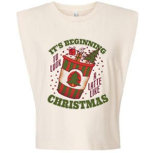 It's Beginning To Look A Latte Like Christmas Caffeine Lover Garment-Dyed Women's Muscle Tee