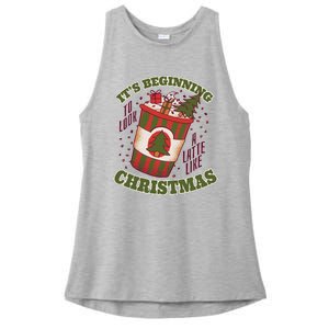 It's Beginning To Look A Latte Like Christmas Caffeine Lover Ladies PosiCharge Tri-Blend Wicking Tank