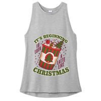 It's Beginning To Look A Latte Like Christmas Caffeine Lover Ladies PosiCharge Tri-Blend Wicking Tank