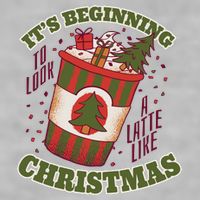 It's Beginning To Look A Latte Like Christmas Caffeine Lover Ladies PosiCharge Tri-Blend Wicking Tank