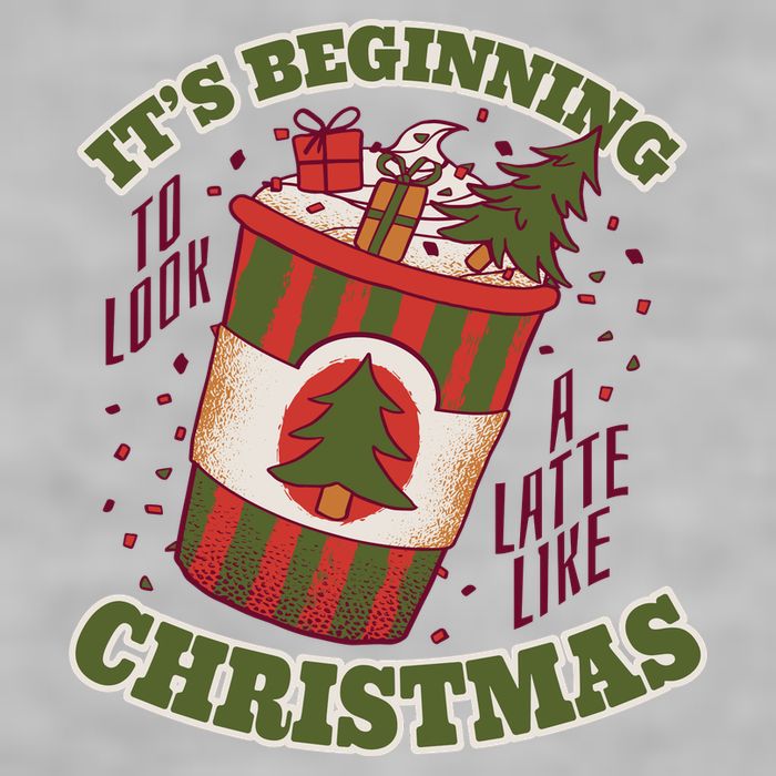 It's Beginning To Look A Latte Like Christmas Caffeine Lover Ladies PosiCharge Tri-Blend Wicking Tank
