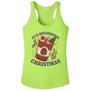 It's Beginning To Look A Latte Like Christmas Caffeine Lover Ladies PosiCharge Competitor Racerback Tank