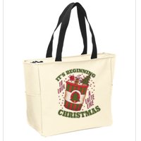 It's Beginning To Look A Latte Like Christmas Caffeine Lover Zip Tote Bag
