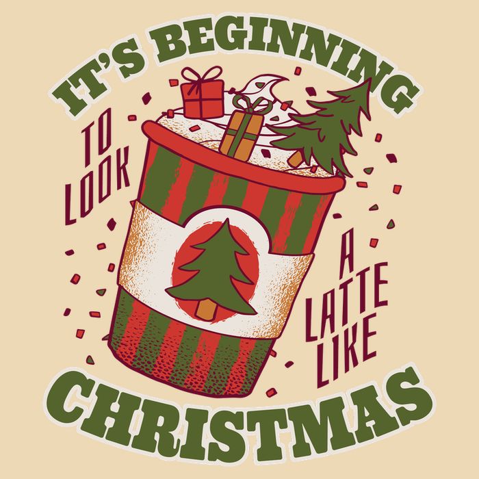 It's Beginning To Look A Latte Like Christmas Caffeine Lover Zip Tote Bag