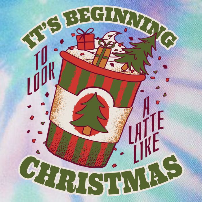 It's Beginning To Look A Latte Like Christmas Caffeine Lover Legacy Tie Dye Trucker Hat