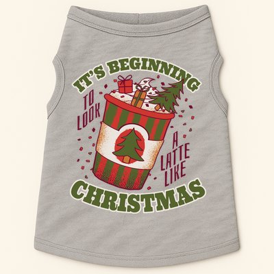 It's Beginning To Look A Latte Like Christmas Caffeine Lover Doggie Tank