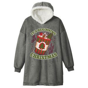 It's Beginning To Look A Latte Like Christmas Caffeine Lover Hooded Wearable Blanket