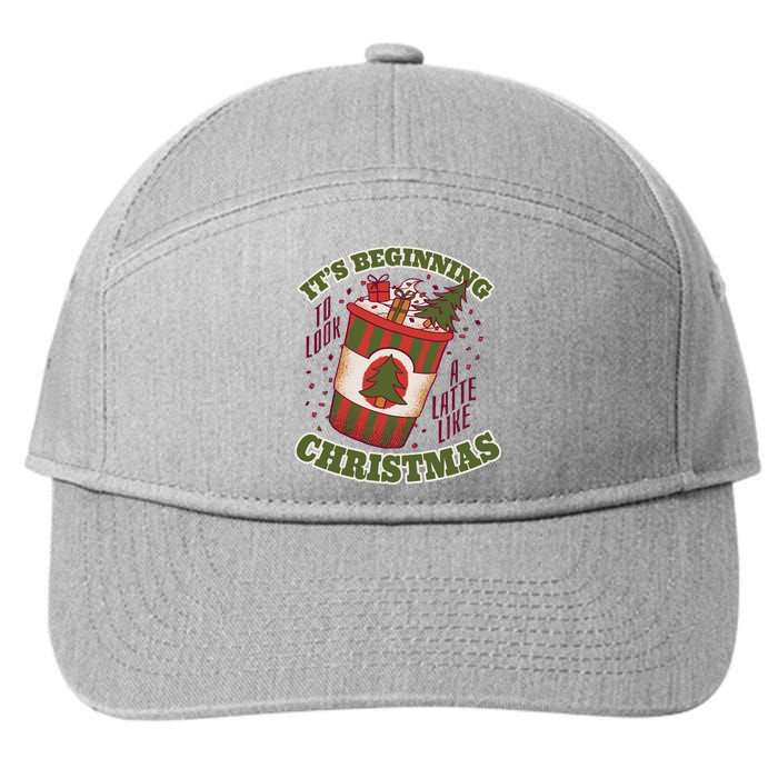 It's Beginning To Look A Latte Like Christmas Caffeine Lover 7-Panel Snapback Hat
