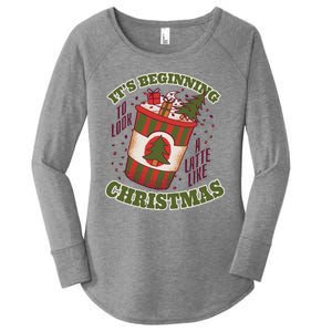 It's Beginning To Look A Latte Like Christmas Caffeine Lover Women's Perfect Tri Tunic Long Sleeve Shirt