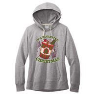 It's Beginning To Look A Latte Like Christmas Caffeine Lover Women's Fleece Hoodie