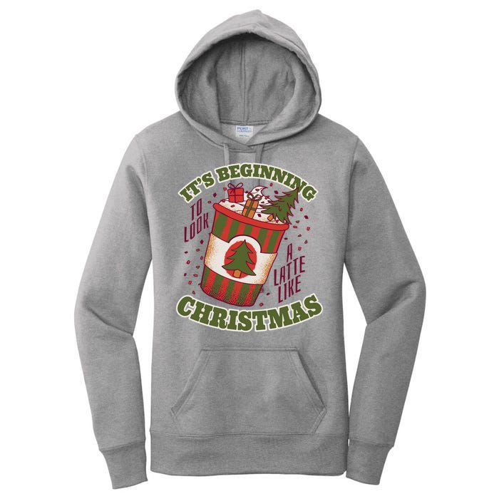 It's Beginning To Look A Latte Like Christmas Caffeine Lover Women's Pullover Hoodie