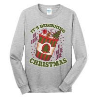 It's Beginning To Look A Latte Like Christmas Caffeine Lover Tall Long Sleeve T-Shirt