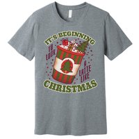 It's Beginning To Look A Latte Like Christmas Caffeine Lover Premium T-Shirt