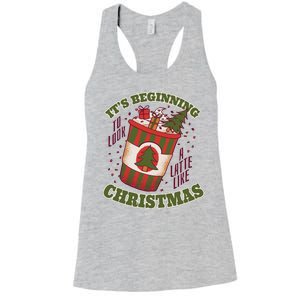 It's Beginning To Look A Latte Like Christmas Caffeine Lover Women's Racerback Tank