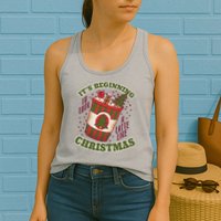 It's Beginning To Look A Latte Like Christmas Caffeine Lover Womens Tank Top