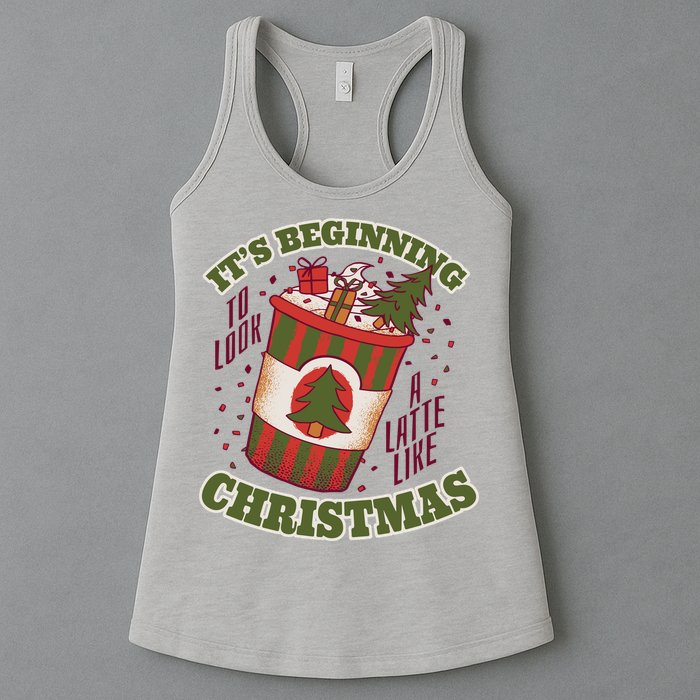 It's Beginning To Look A Latte Like Christmas Caffeine Lover Womens Tank Top