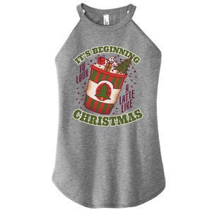 It's Beginning To Look A Latte Like Christmas Caffeine Lover Women's Perfect Tri Rocker Tank