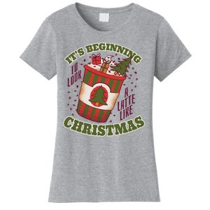 It's Beginning To Look A Latte Like Christmas Caffeine Lover Women's T-Shirt